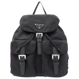 PRADA Two Pocket Tessuto Backpack Rucksack Daybag Black